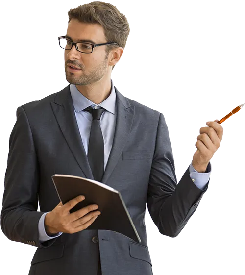 Illustration of FormLLC founder guiding clients